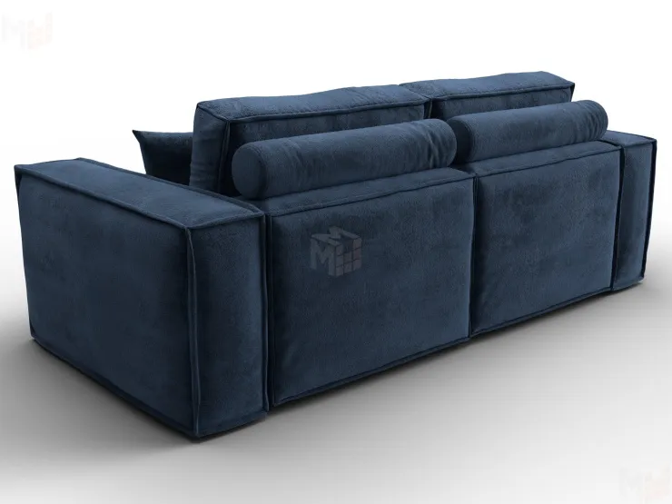 Диван прямой Лига-081 НПБ ( TOWER 13 синий )