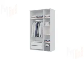 Шкаф Бостон 1200 (белый/бетон) 2 ящика