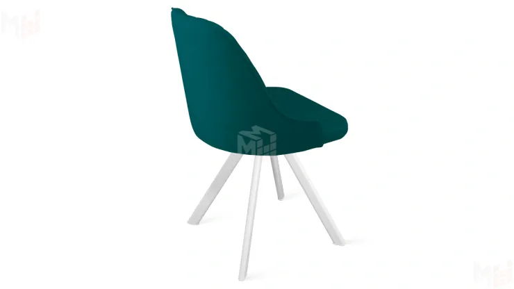 Стул Гранд К2 Белый матовый, Велюр Confetti  Izumrud