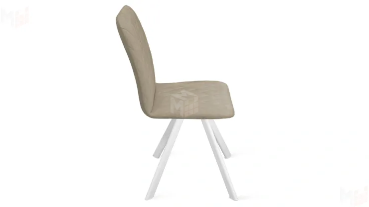 Стул Стенли К2 Белый матовый, Велюр Confetti Smoke