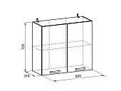 Венеция шкаф навесной L800 H720 (2 двери глухие)