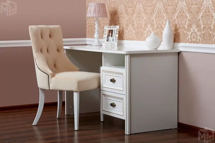 Стол письменный Натали белый глянец