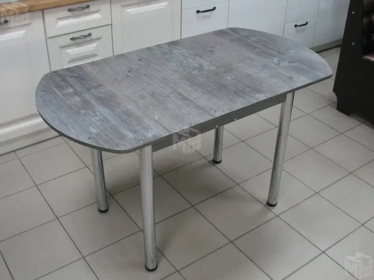 Стол Евро раскладной 1000*680 (штейн темный), ножки хром