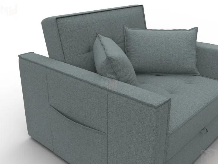 Кресло-кровать Лига-104 (80) ( Амур 07 серый )