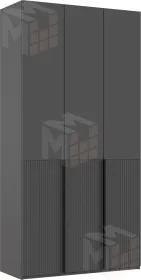 Шкаф 3-ств Марвэл 1200 мм. с доп.ящиками  Графит