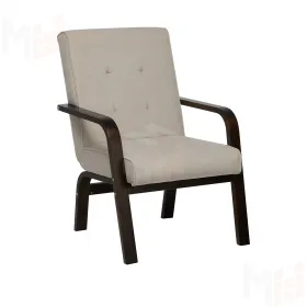 Кресло Leset Модена 2.0 (Орех текстура/Bingo 02 (бежевый), кант Bingo 02 (бежевый))