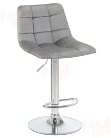 Стул барный DOBRIN TAILOR (серый велюр (MJ9-75))