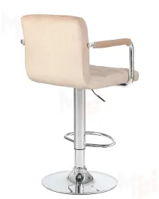 Стул барный DOBRIN KRUGER ARM (бежевый велюр (MJ9-10))
