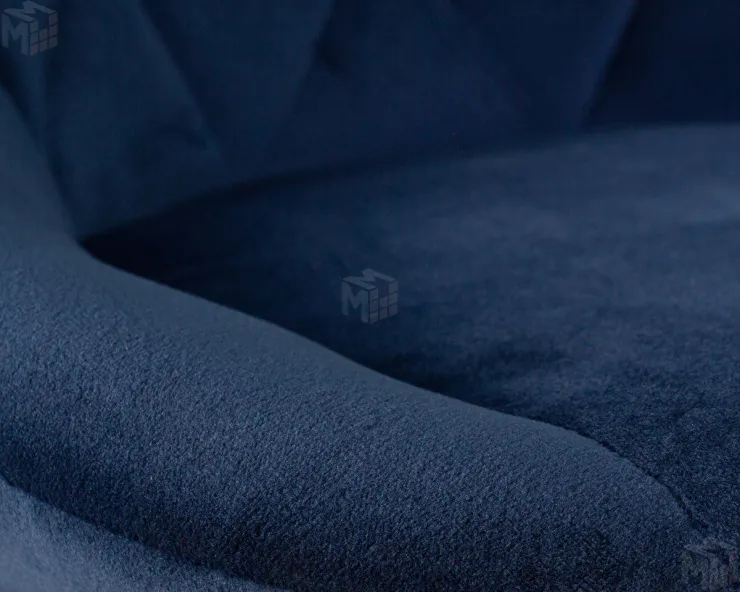 Стул барный DOBRIN LOGAN BLACK (синий велюр (MJ9-117))