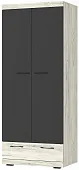 Шкаф СОНАТА ШС-900  со штангой Дуб Крафт белый - Антрацит Шкаф СОНАТА ШС-900  со штангой Дуб Крафт белый - Антрацит