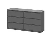 Комод с ящиками (1,38м)  Денвер Графит серый Комод с ящиками (1,38м)  Денвер Графит серый