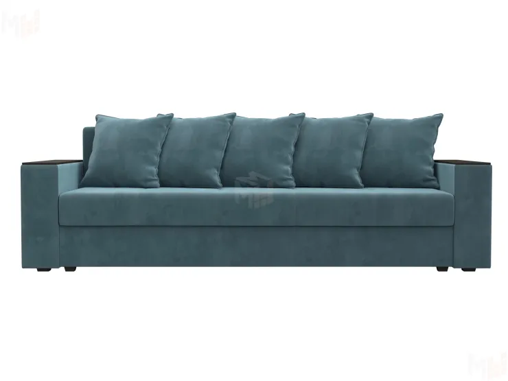 Диван прямой Дубай Лайт полки слева ( Бирюзовый )