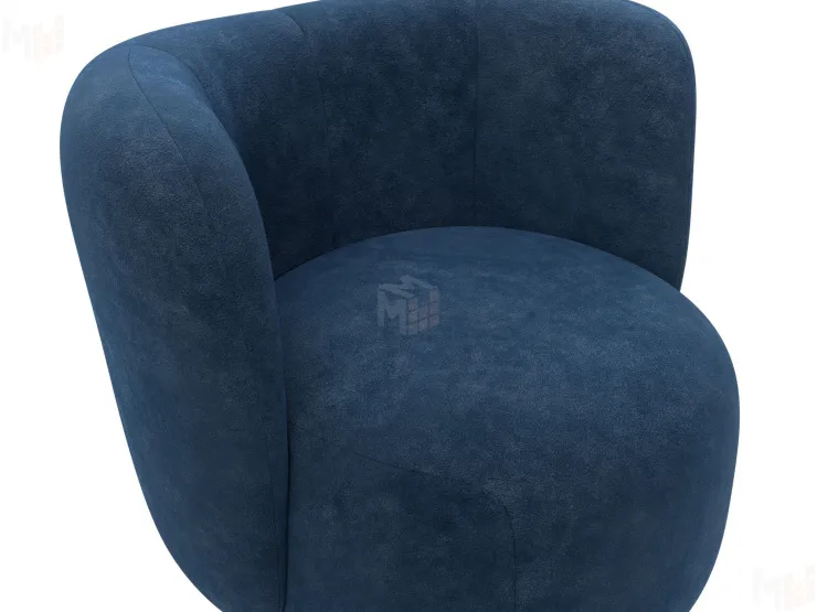 Кресло Лига-072 ( велюр BRUT 11 синий )