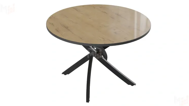 Стол обеденный Diamond Тип 2 - КМ+02.68.000.167 Черный муар, Бунратти глянец