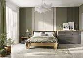 Спальный гарнитур Хелен дуб крафт золото - серый графит комплект-2