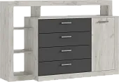 Комод Ангара (крафт белый/графит)