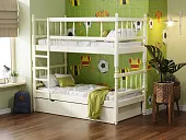 Кровать 2-х ярусная № 2 ( с фигурными спинками) Кровать 2-х ярусная № 2 ( с фигурными спинками)