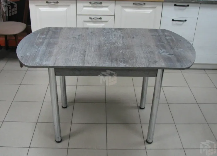 Стол Евро раскладной 1000*680 (штейн темный), ножки хром