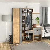 Прихожая Мини-Лайт Вариант 7 Дуб крафт золотой/ателье светлое Прихожая Мини-Лайт Вариант 7 Дуб крафт золотой/ателье светлое