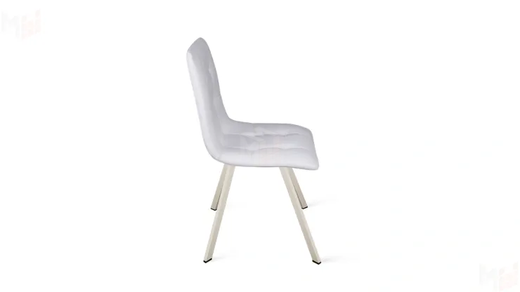 Стул Бруно (паук Т2) Бежевый муар, Кожзам Белый