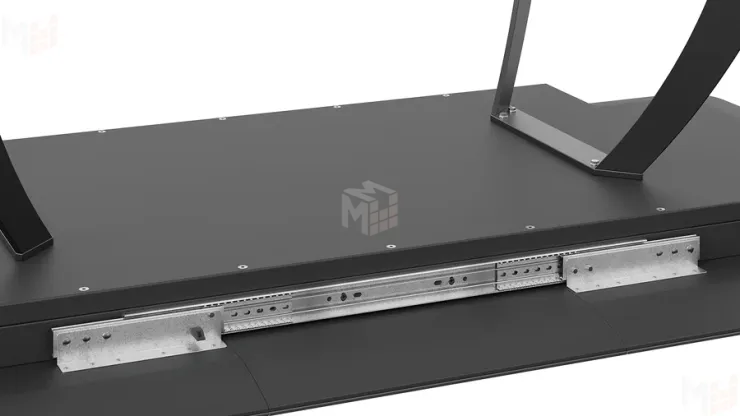 Стол обеденный раздвижной Конкорд Тип 2  Черный муар, Стекло матовое черный мрамор