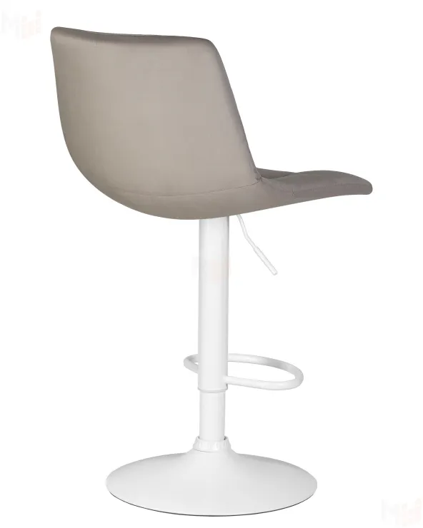 Стул барный DOBRIN TAILOR WHITE (серый велюр (MJ9-75))