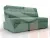 Диван прямой Лига-107 (140) ( Амур 11 зеленый )