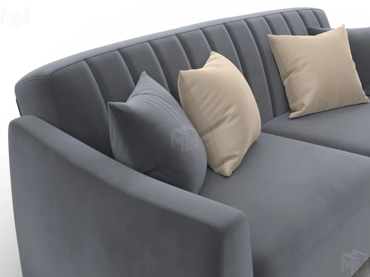 Диван-книжка Лига-095 НПБ ( SEVEN 17 серый )