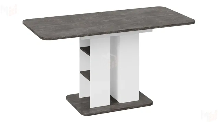 Стол раздвижной Мюнхен Тип 2 Белый Ясень, Ателье темный