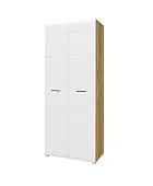Шкаф Ненси 2-х дверный (дуб золотой/белый глянец)