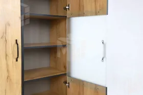 Шкаф-витрина Виртон 21 Дуб Крафт Золотой