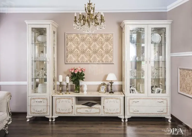 Тумба ТВ Патрисия крем корень глянец Тумба ТВ Патрисия крем корень глянец