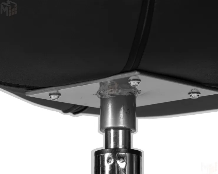 Кресло дизайнерское DOBRIN SWAN (черный кожзам P13, алюминиевое основание)