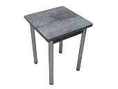 Стол Ломберный поворотно-раскладной 780*580 (штейн темный), ножки хром