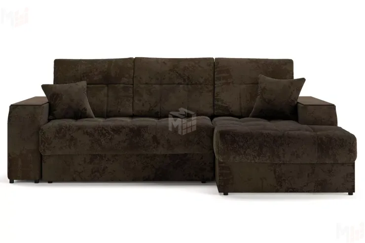 Угловой диван-кровать Лас-Вегас Коричневый правый 