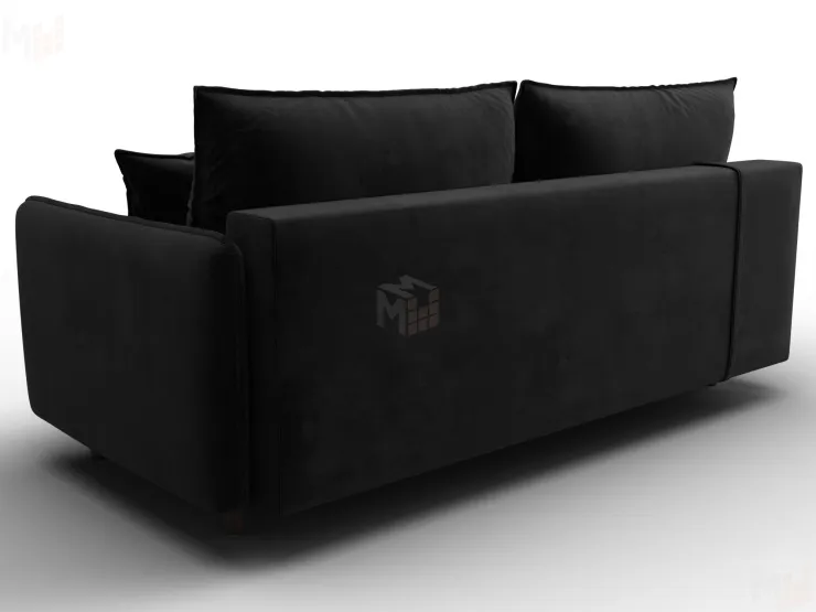 Диван прямой Лига-064 НПБ ( SEVEN 35 черный )