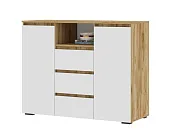 Комод Хелен КМ 01 дуб крафт золото - белый Комод Хелен КМ 01 дуб крафт золото - белый