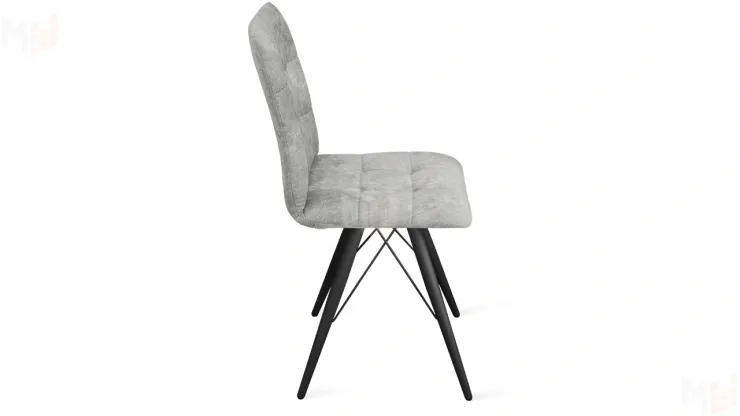 Стул Аспен К3 Черный муар, Велюр Wellmart Silver