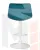 Стул барный DOBRIN TAILOR WHITE (морской волны велюр (MJ9-99))