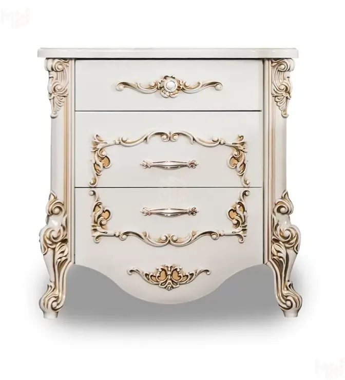 Тумба прикроватная Флоренция белый глянец