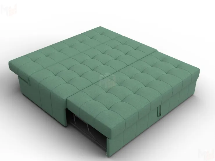 Диван прямой Лига-107 (160) ( Амур 11 зеленый )