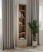 2.02.07.130.3 СИРИУС стеллаж 1 ящик 39х190 сонома RU 2.02.07.130.3 СИРИУС стеллаж 1 ящик 39х190 сонома RU