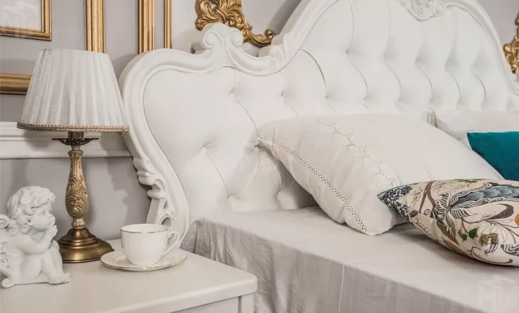 Кровать Мишель 160х200 см с подъёмным механизмом белый матовый