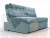 Диван прямой Лига-107 (140) ( SEVEN 113 бирюзовый )
