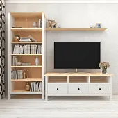 Стеллаж (900*1978*370) Ф-156.11_белый/натуральный Стеллаж (900*1978*370) Ф-156.11_белый/натуральный