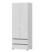 Шкаф двухстворчатый Токио с двумя ящиками Белый Шкаф двухстворчатый Токио с двумя ящиками Белый