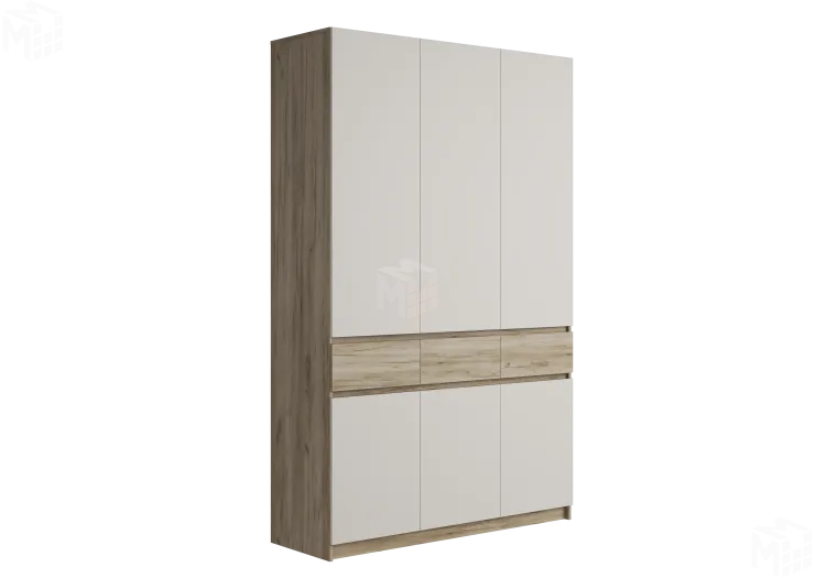 Шкаф Бостон ШК-002 (дуб крафт серый/кашемир)