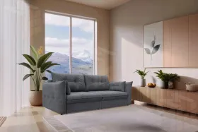 Диван прямой Лига-100 НПБ ( BRUT 16 темно-серый )