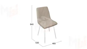 Стул Чили ромб СРП-052 Эмаль белый матовый, Beige (бежевый)