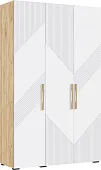 Ирис Шкаф 3-х ств.(1350) (Браш Вайт, Дуб Крафт) Ирис Шкаф 3-х ств.(1350) (Браш Вайт, Дуб Крафт)